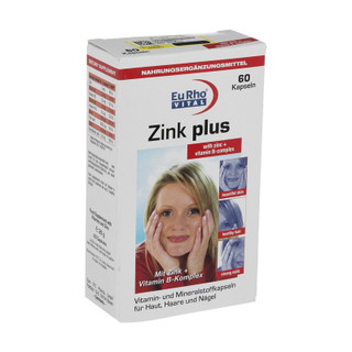 کپسول زینک پلاس ۵ میلیگرم یوروویتال (Eurhovital) + ویتامین B و فولیک اسید - ۶۰ عددی
